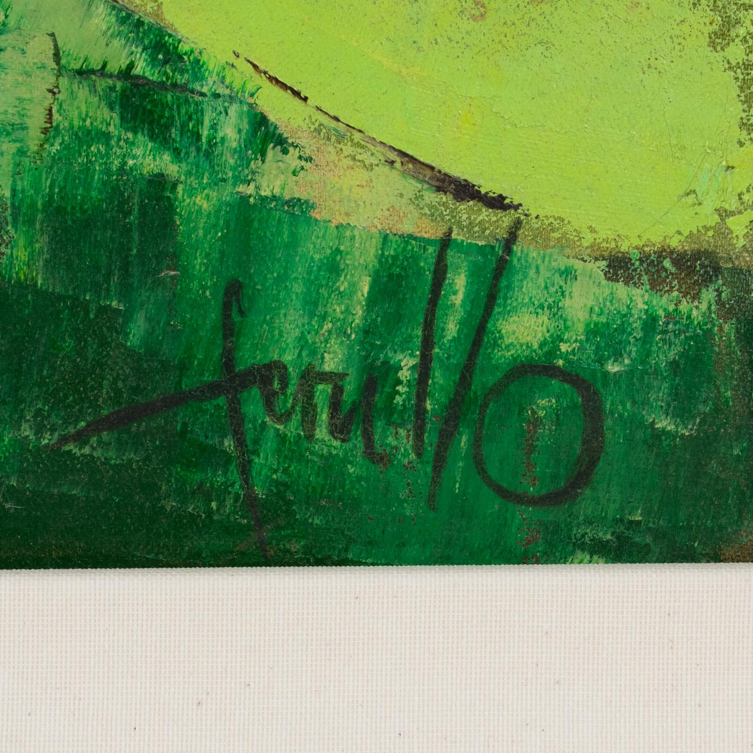 Pittura astratta di nudo su tela di Edith Ferullo, metà del secolo scorso in vendita 1