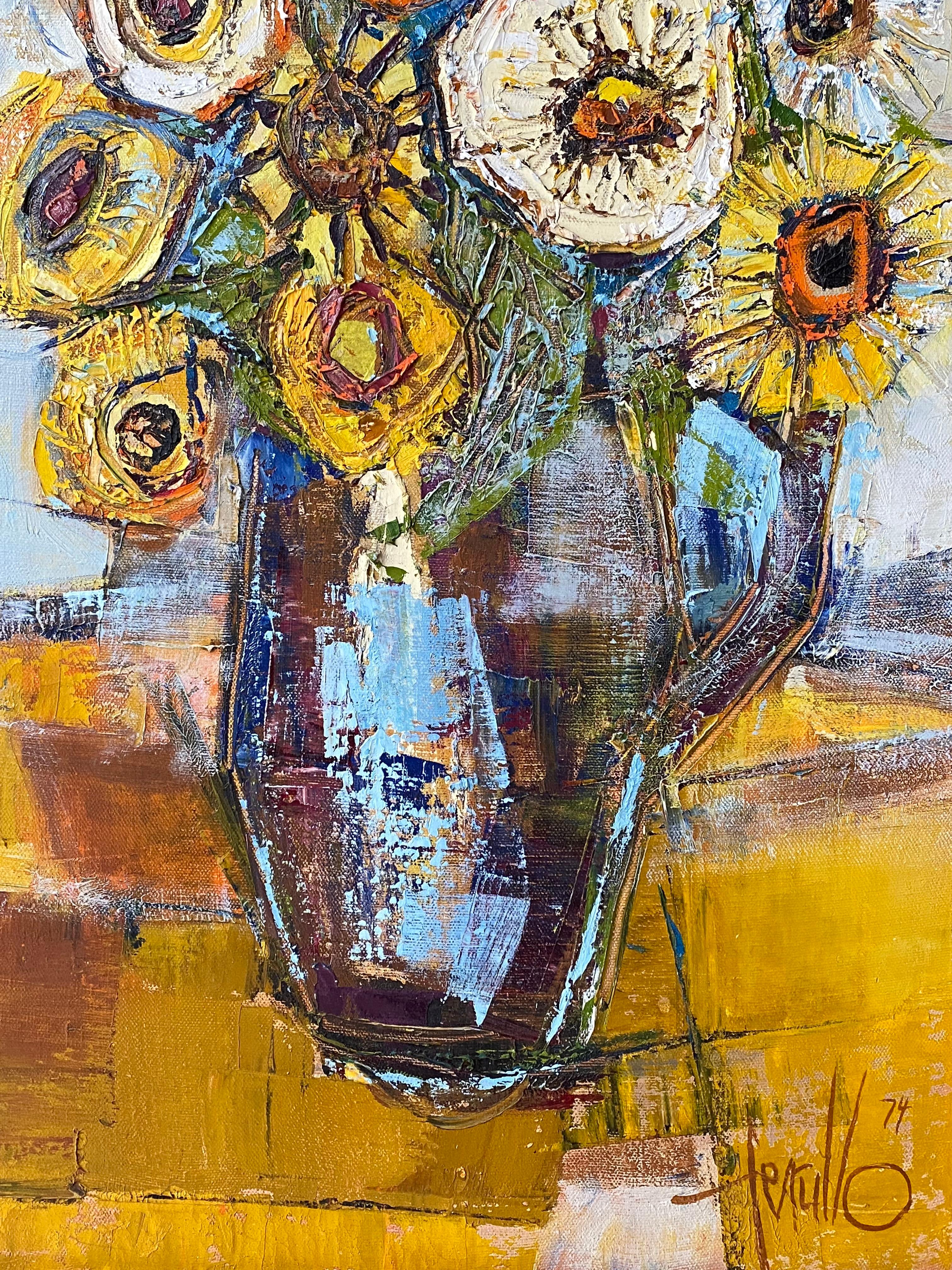 “Poppies and Sunflowers” For Sale 3