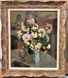 Bodegón Francés Con Ramo De Flores