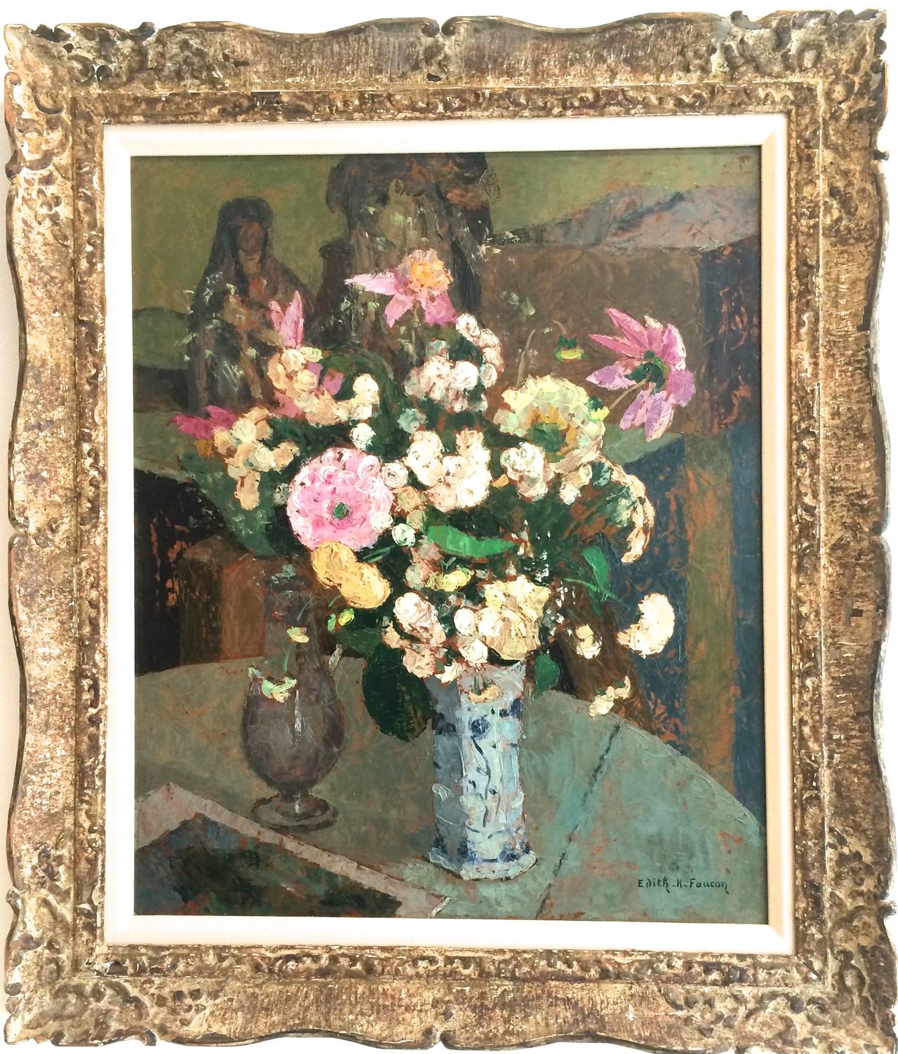 Französisches Stilleben mit Blumenstrauß