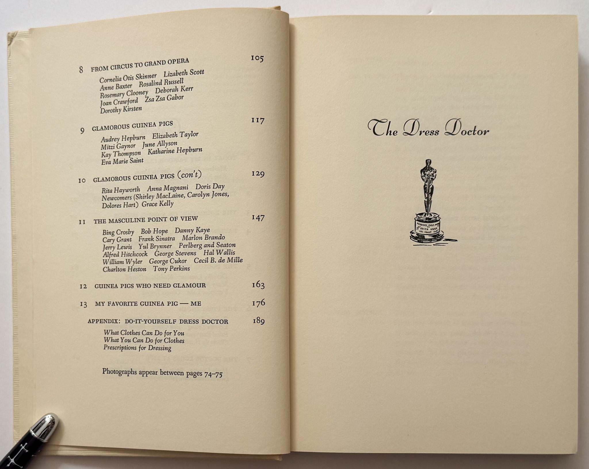 Paper Edith Head's The Dress Doctor (Signed) For Sale