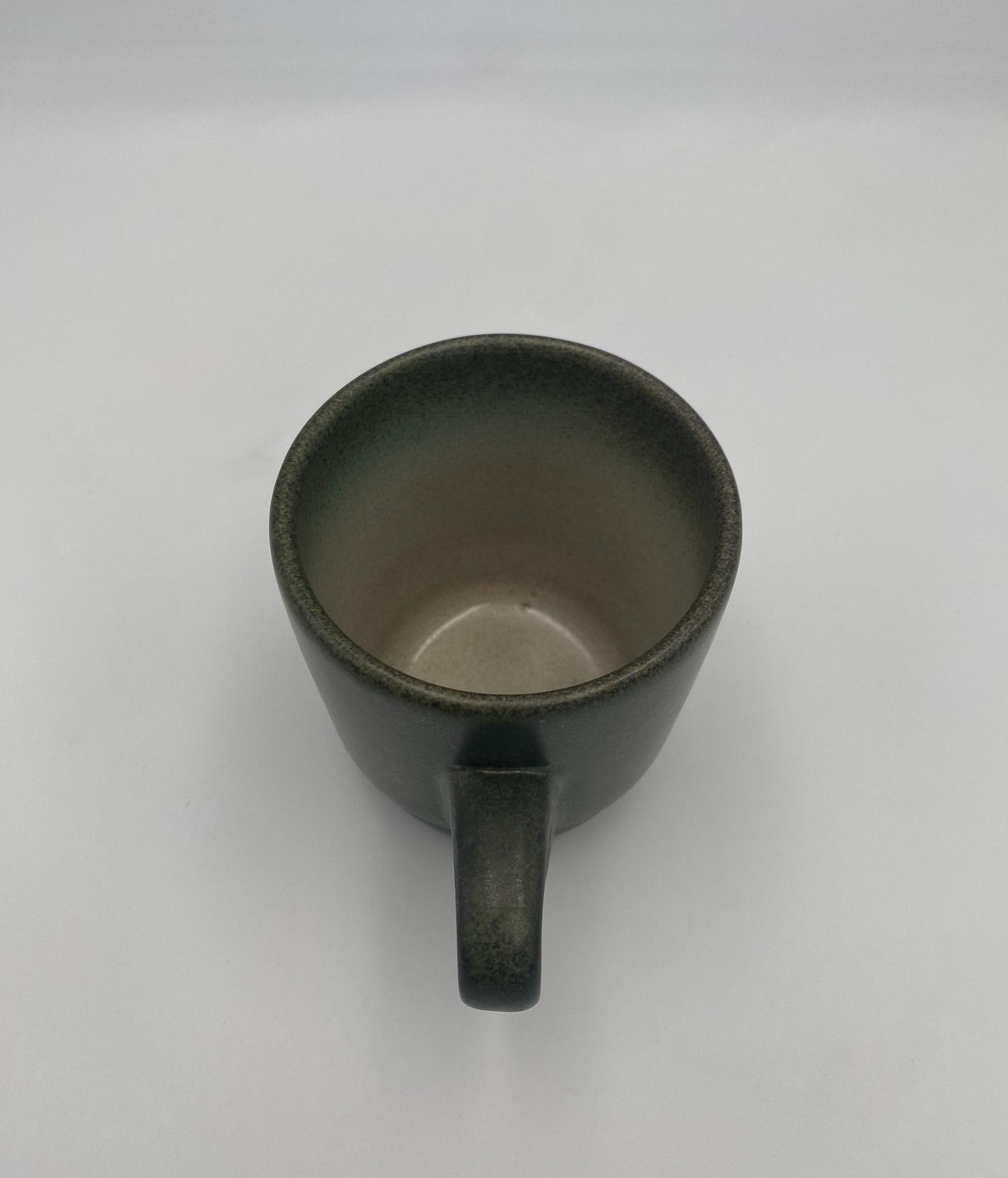 Glazed Edith Heath Coupe Line Pottery Sea & Sand Ceramic Cup, California, c.1960 For Sale