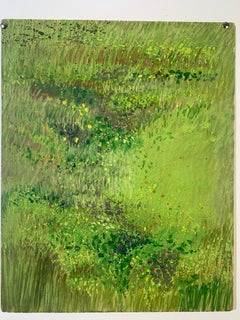 "Fields of Flowers" Mid Century Impressionist Landscape Painting