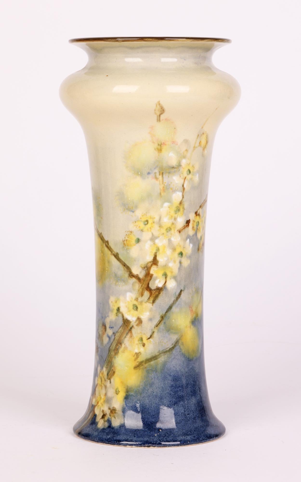 Edith Jane Gillman Doulton Lambeth Faience Floral Painted Vase 8