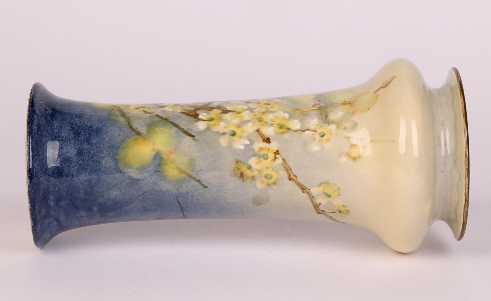 Edith Jane Gillman Doulton Lambeth Faience Floral Painted Vase 1