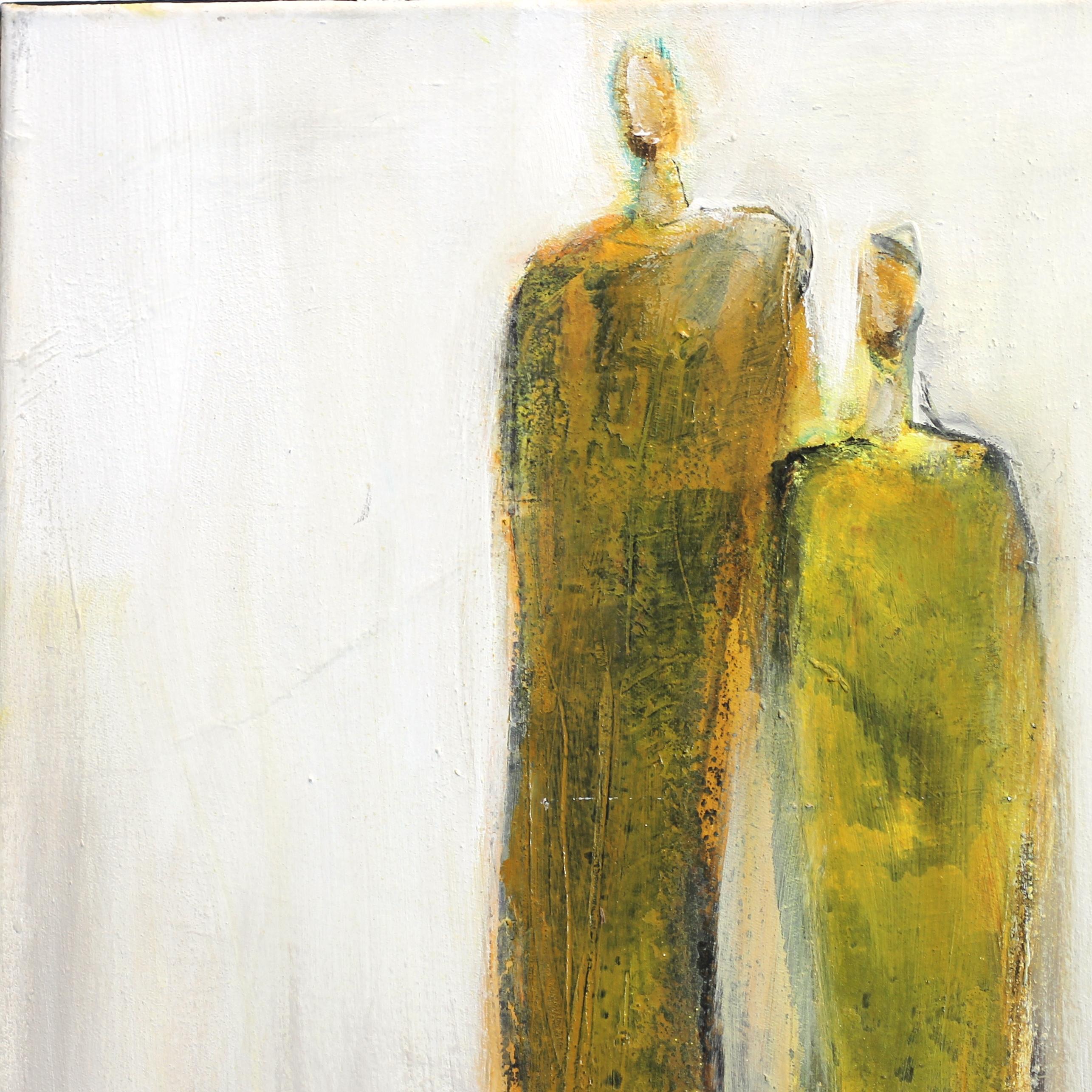 L'artista svizzera Edith Konrad dipinge composizioni figurative astratte con tecniche miste su tela. Nelle sue opere d'arte, l'autrice sovrappone l'espressione della sua risposta emotiva ai soggetti con texture dinamiche e motivi sottili. Gli spessi