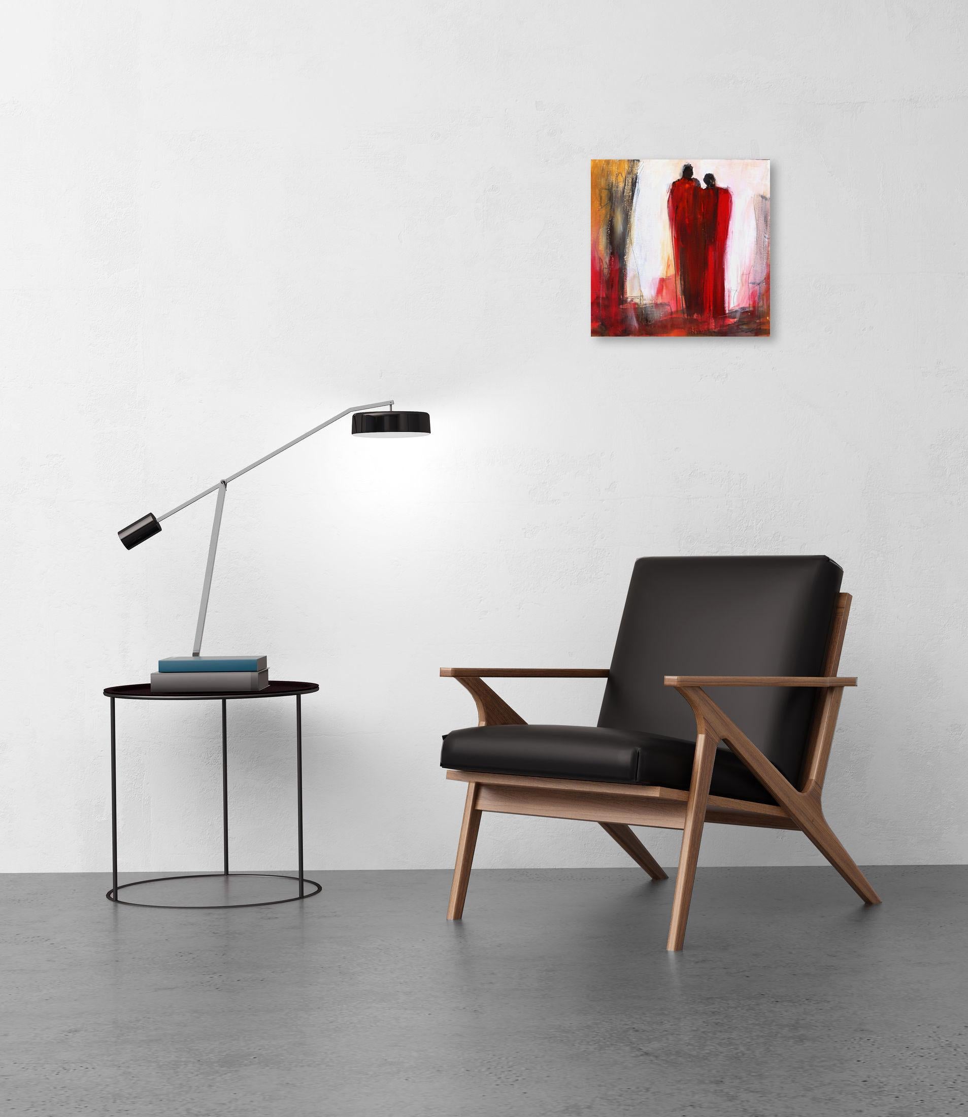 6370 - Figurative Moody, Original-Ölgemälde – Painting von Edith Konrad