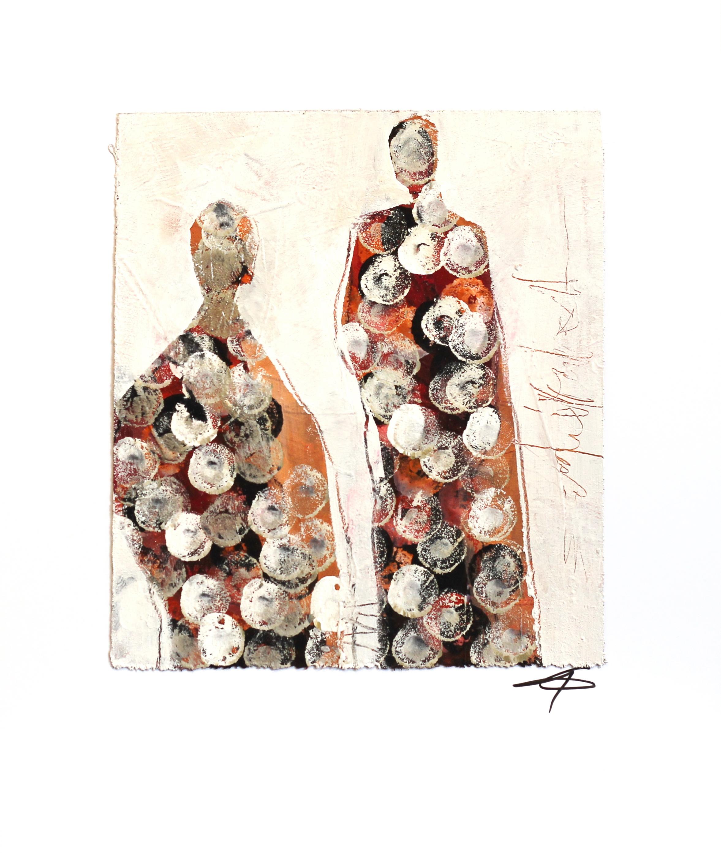 Figurative Painting de Edith Konrad - 5319 - Obra de Arte Figurativa Abstracta Original sobre Lienzo Montada sobre Tabla
