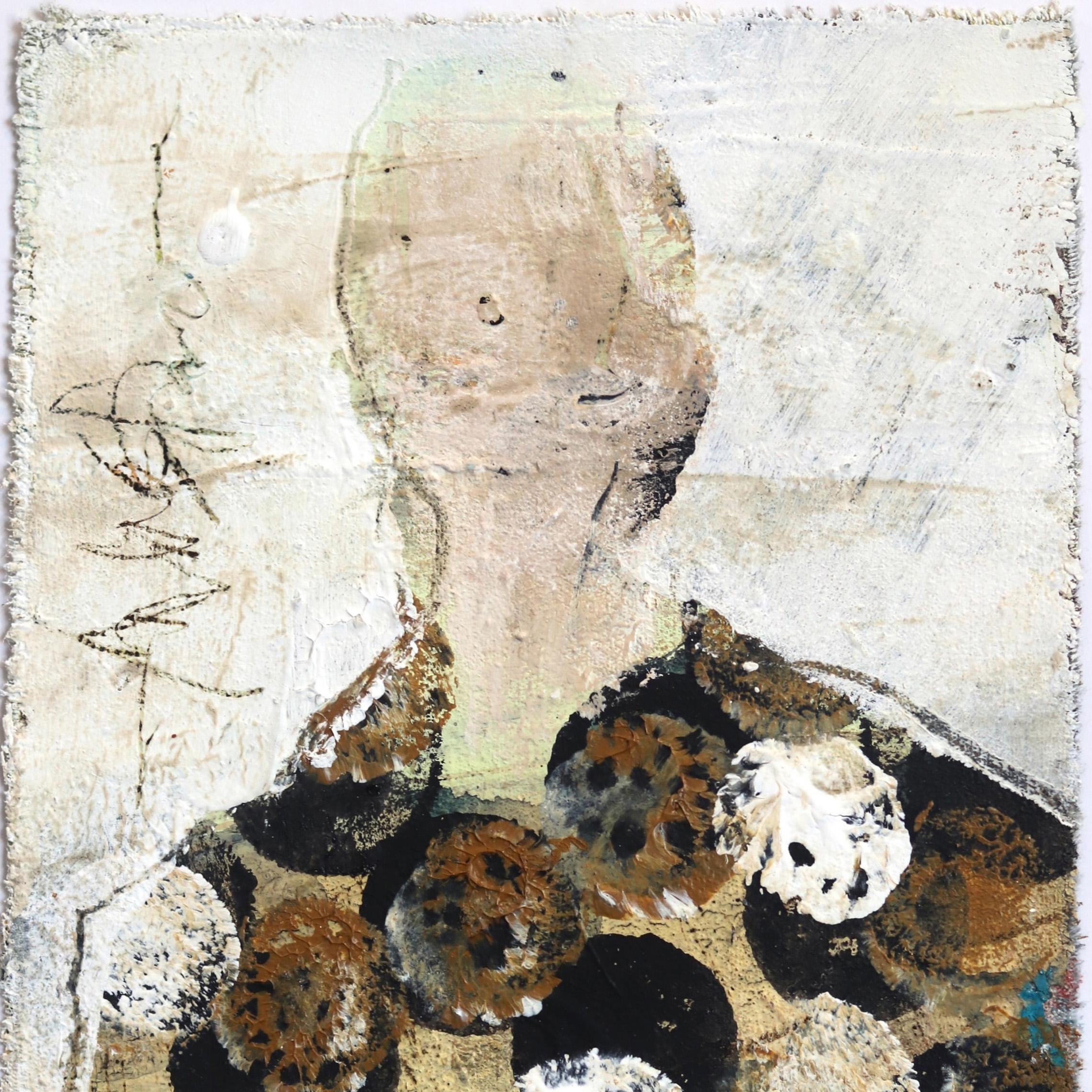 5320 - Opera d'arte figurativa astratta originale incorniciata - Painting Contemporaneo di Edith Konrad