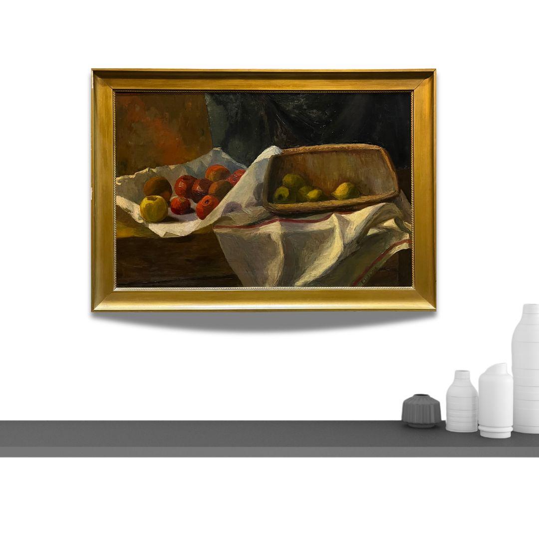 Mele e limoni di Edith Lutz - Olio su tela - 64x96 cm in vendita 11