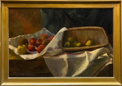 Mele e limoni di Edith Lutz - Olio su tela - 64x96 cm
