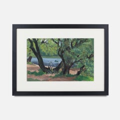 Painting of a Woodland Lake