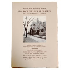 Edith Rockefeller McCormick Auction Catalog, American Art Ass, 1/16/1934