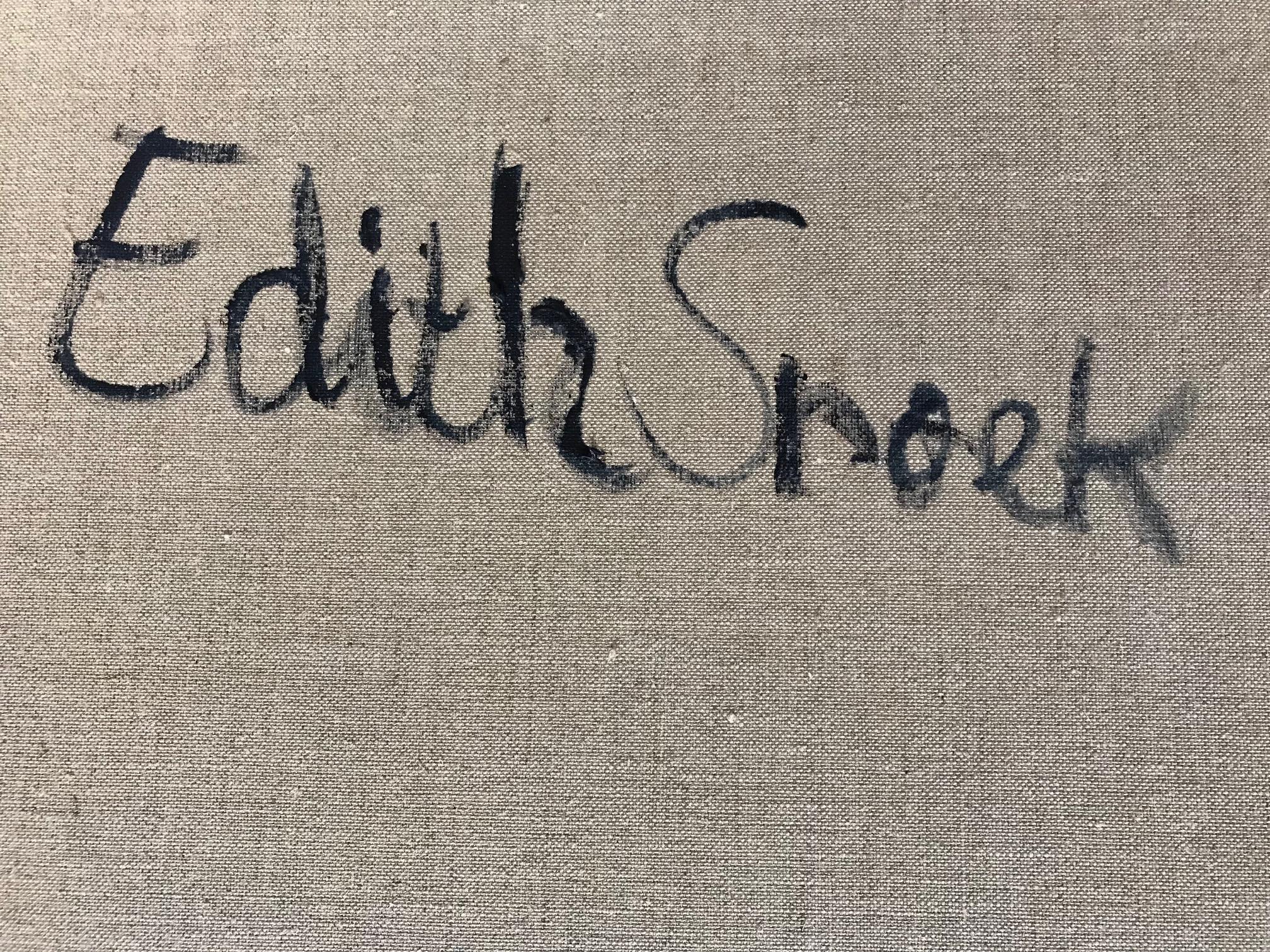 ''Girl'' Peinture hollandaise contemporaine d'une petite fille au chapeau jaune 4