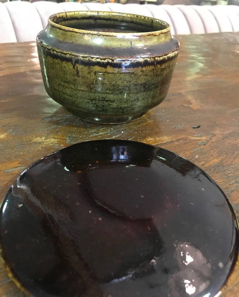 Danish Edith Sonne Bruun Midcentury Ceramic Vessel/ Bowl for Bing & Grøndahl, Denmark
