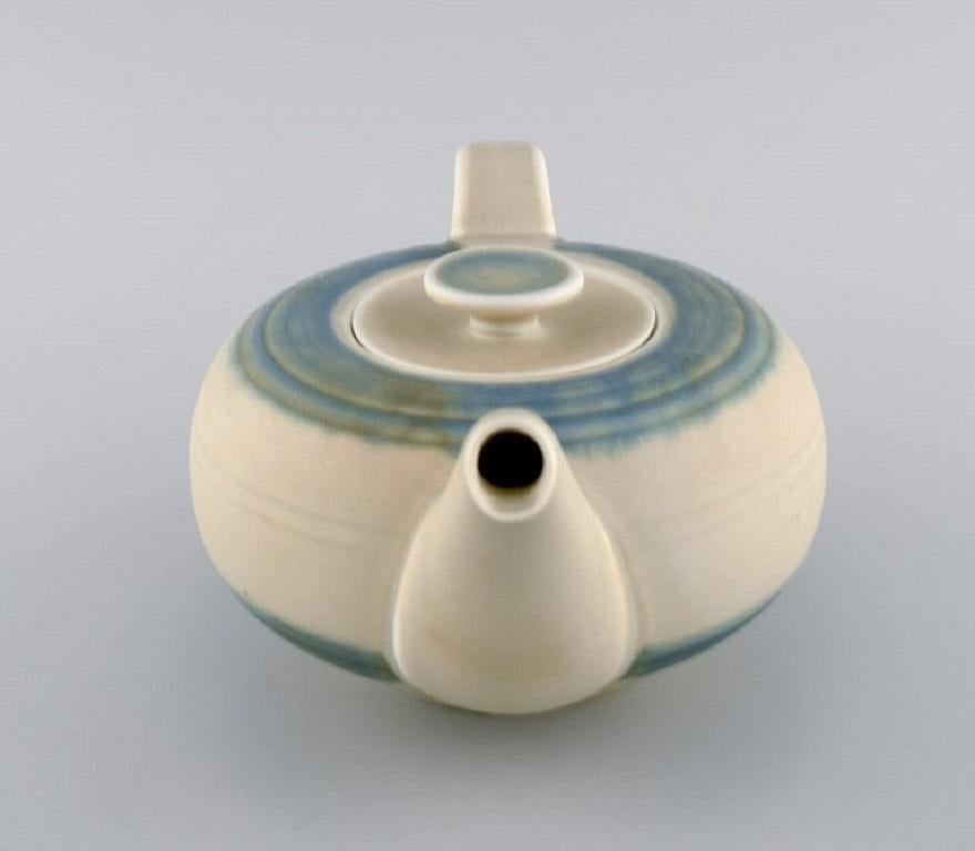 Scandinavian Modern Edith Sonne for Bing & Grøndahl, Glazed Stoneware Teapot, 1970's For Sale