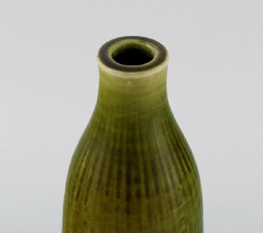 Danish Edith Sonne for Saxbo, Bottle-Shaped Vase in Glazed Ceramics For Sale