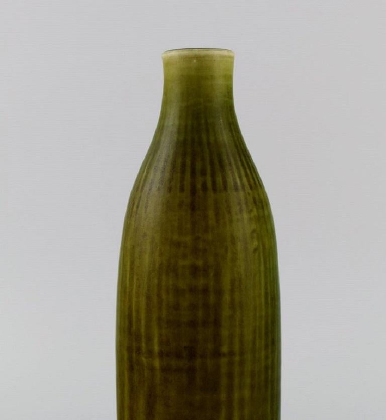 Edith Sonne for Saxbo, Bottle-Shaped Vase in Glazed Ceramics In Excellent Condition For Sale In Copenhagen, DK