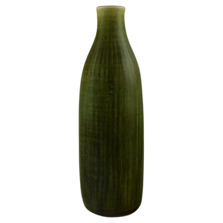 Edith Sonne for Saxbo, Bottle-Shaped Vase in Glazed Ceramics For Sale