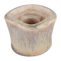 Edith Sonne for Saxbo, Denmark. Small ceramic candlestick. Mid-20th C.