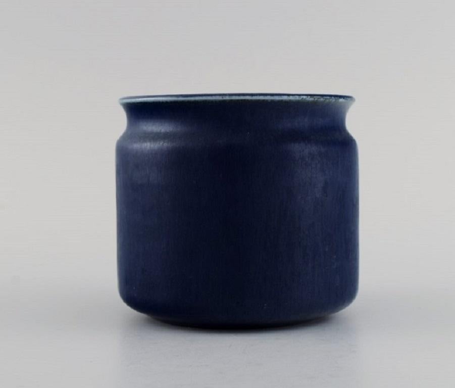 Scandinavian Modern Edith Sonne for Saxbo, Vase in Glazed Ceramics, Mid-20th C For Sale