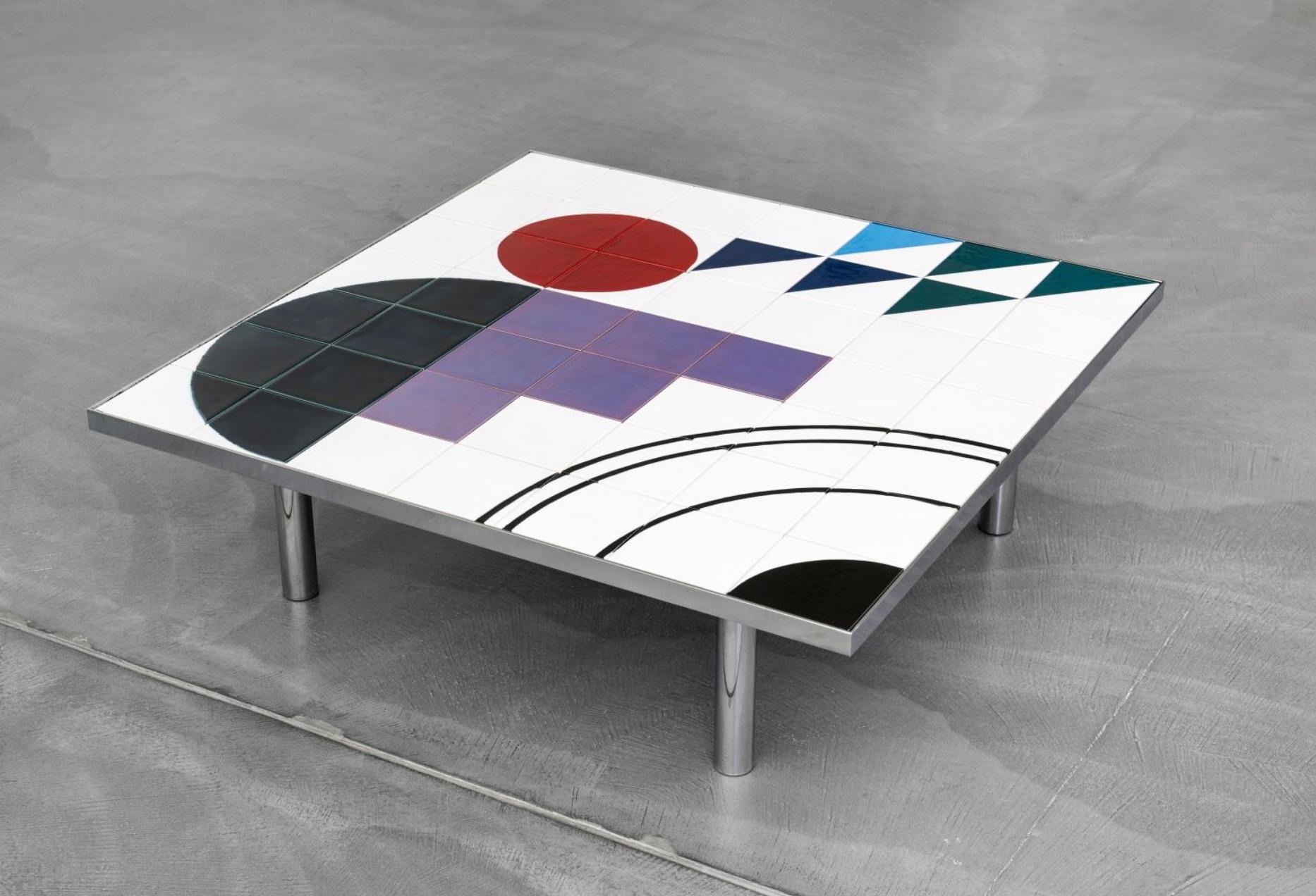 Edition Claudia Wieser 'GAME' Coffee Table for e15 Selected. New, limited edition.

e15 and gallery von Bartha proudly present EDITION CLAUDIA WIESER – a striking collection of tables with five distinct compositions made by the German artist Claudia