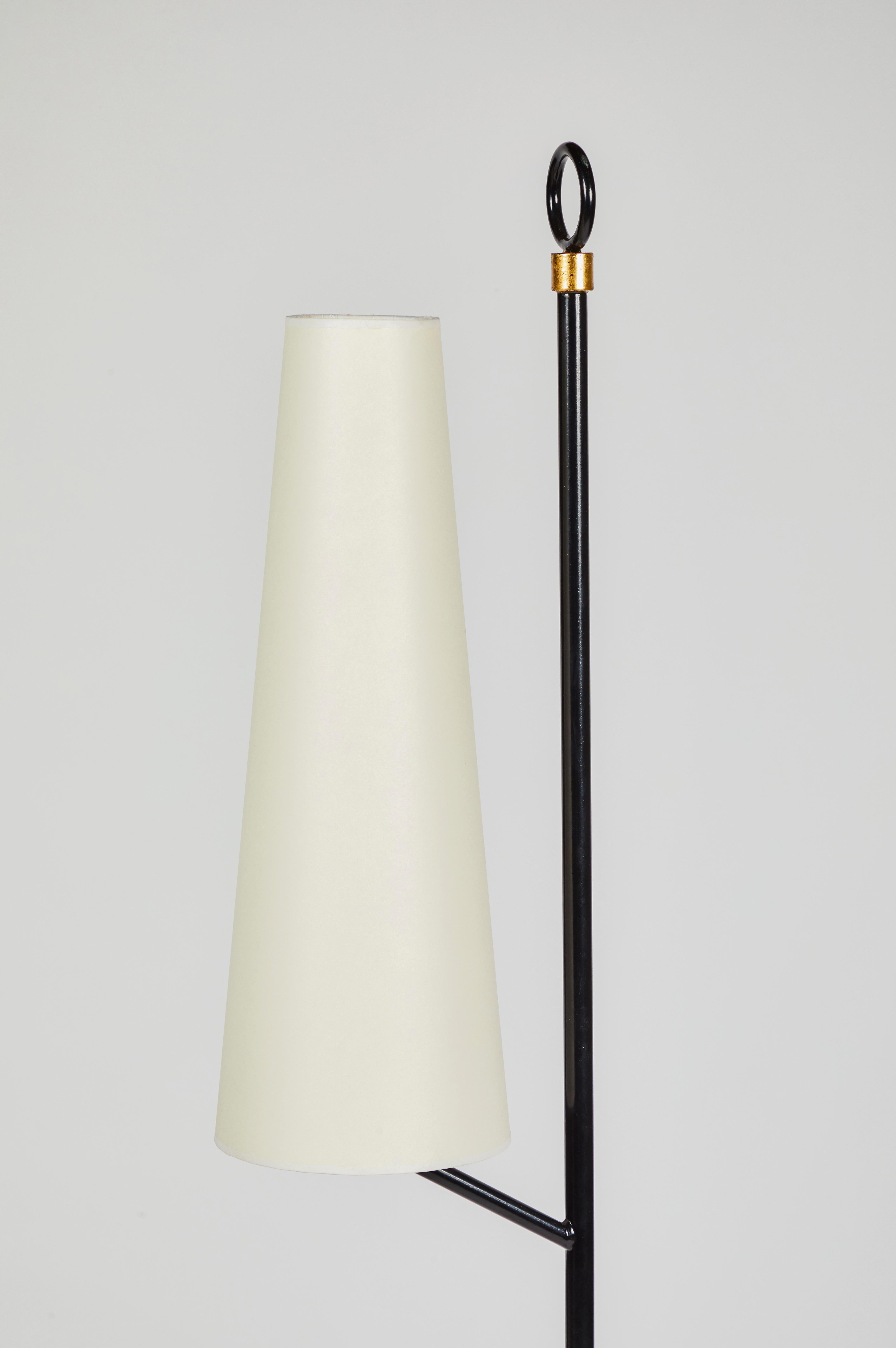 Powder-Coated Sculptural Custom Tripod Floor Lamp