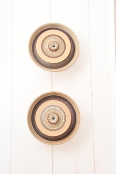 Edition Soholm - Pair of hand painted ceramic wall lamp - Denmark 1970