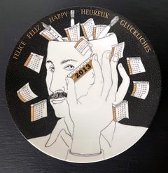 Editioned Italian Fornasetti Calendar Porcelain Plate, 2013