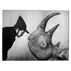 Editioned Photograph Dalí with Rhinoceros by Philippe Halsman