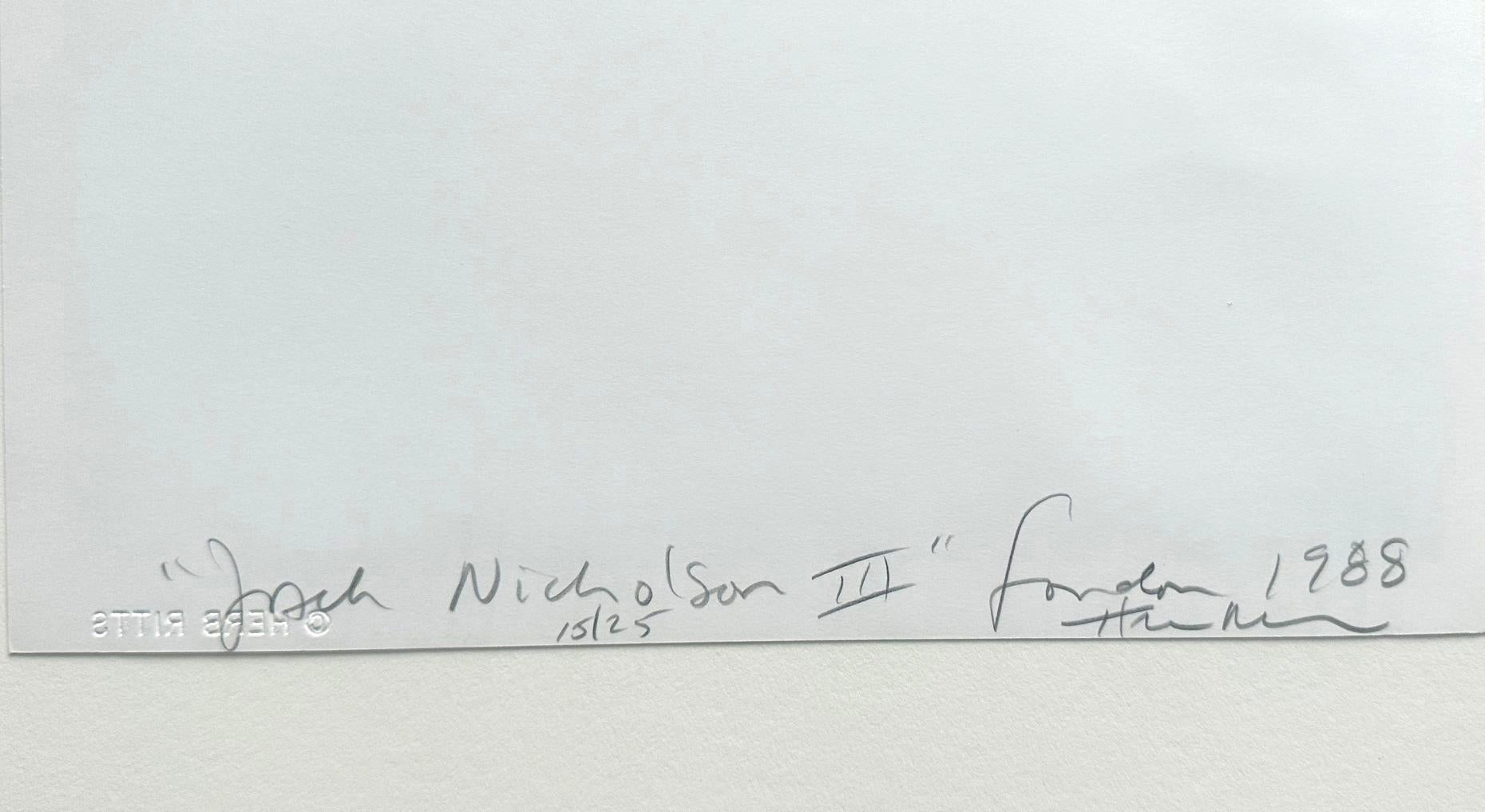 Editioned Photograph Jack Nicholson III, London by Herb Ritts In Good Condition In Atlanta, GA