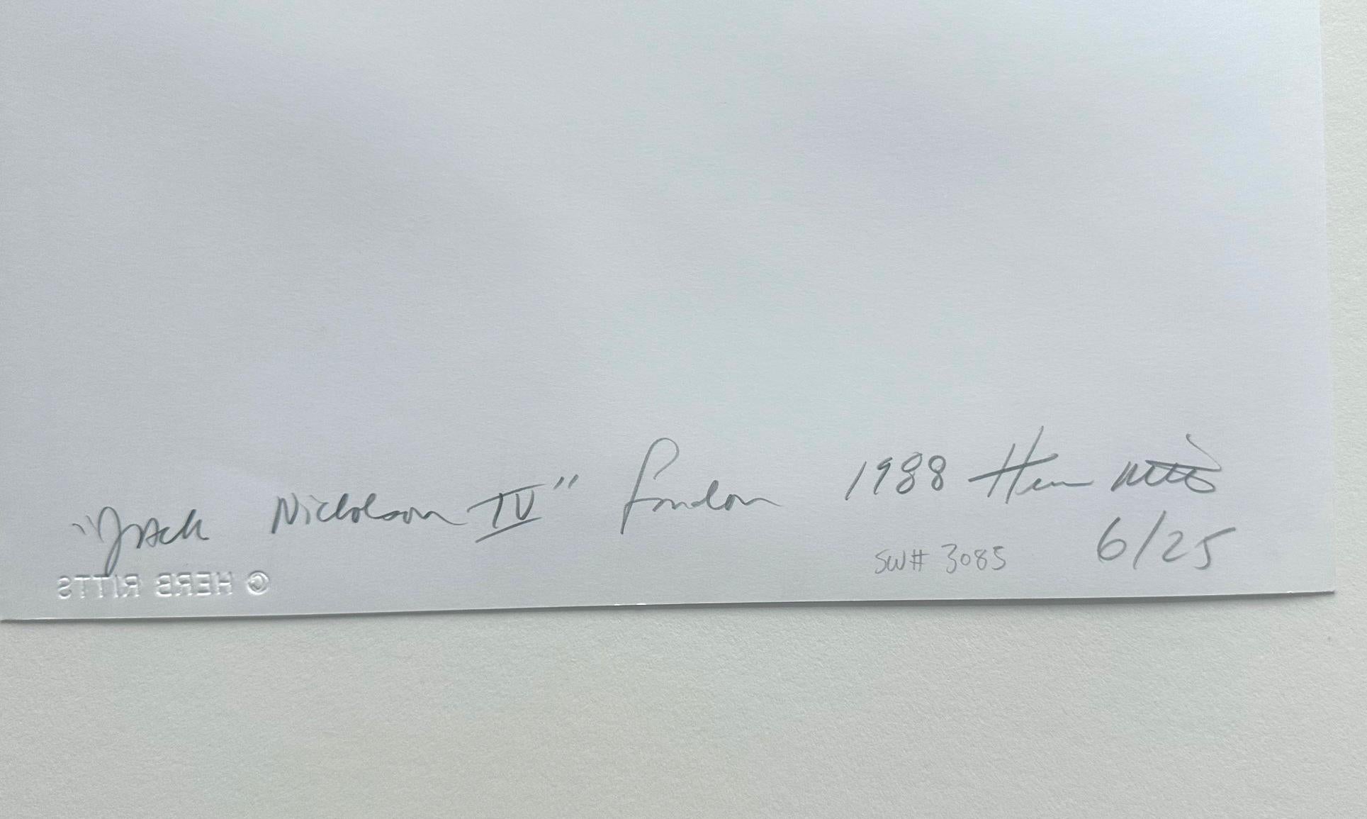Editionsfotografie Jack Nicholson IV, London von Herb Ritts im Zustand „Gut“ im Angebot in Atlanta, GA