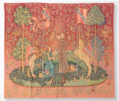 Editions d'Art de Rambouillet Tapisserie imprimée d'après "La Dame à la licorne".