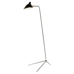 Editions Serge Mouille 'Lampadaire Droit' Floor Lamp in Black