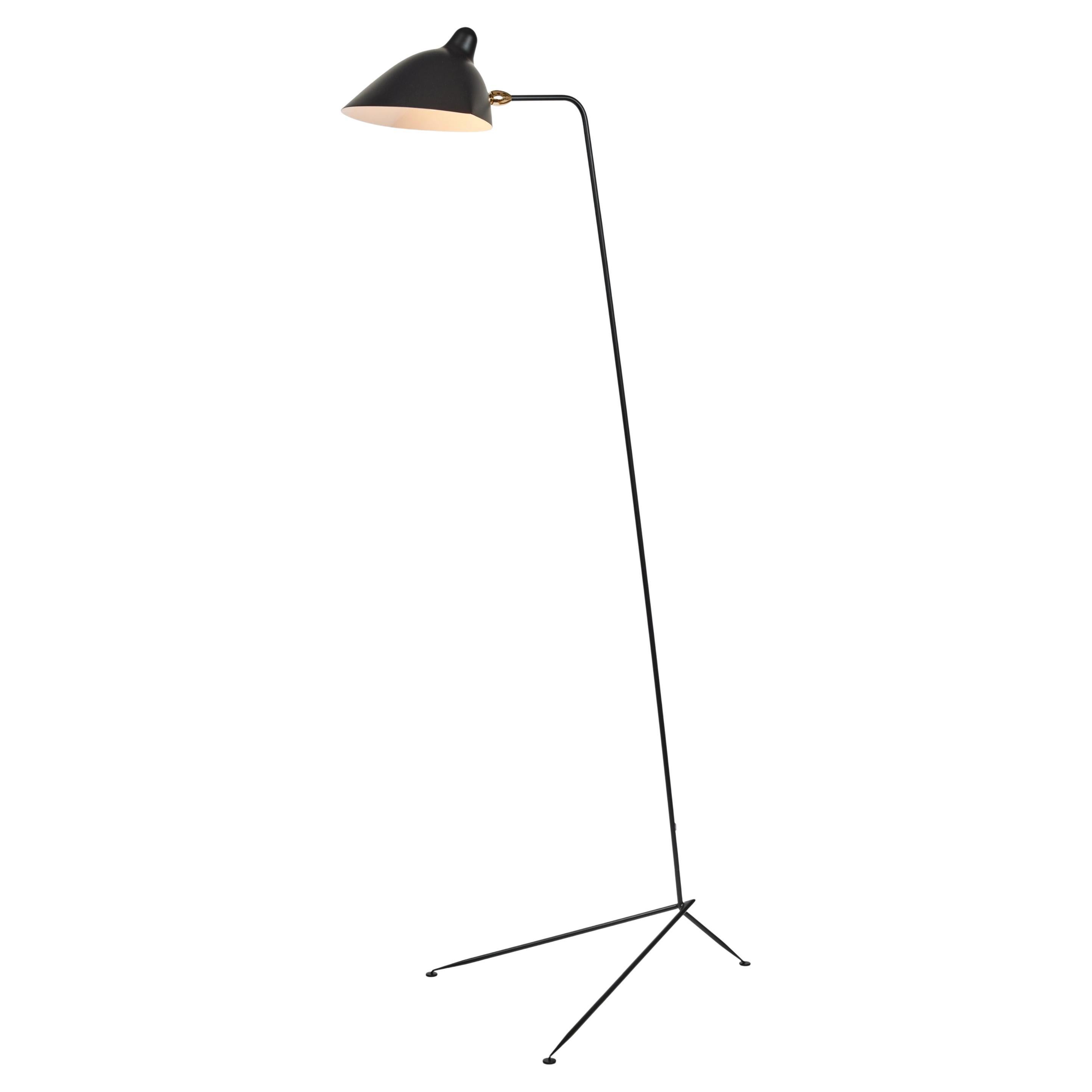 Lampadaire « Lampadaire Droit » (Lampadaire Droit) des Editions Serge Mouille en noir