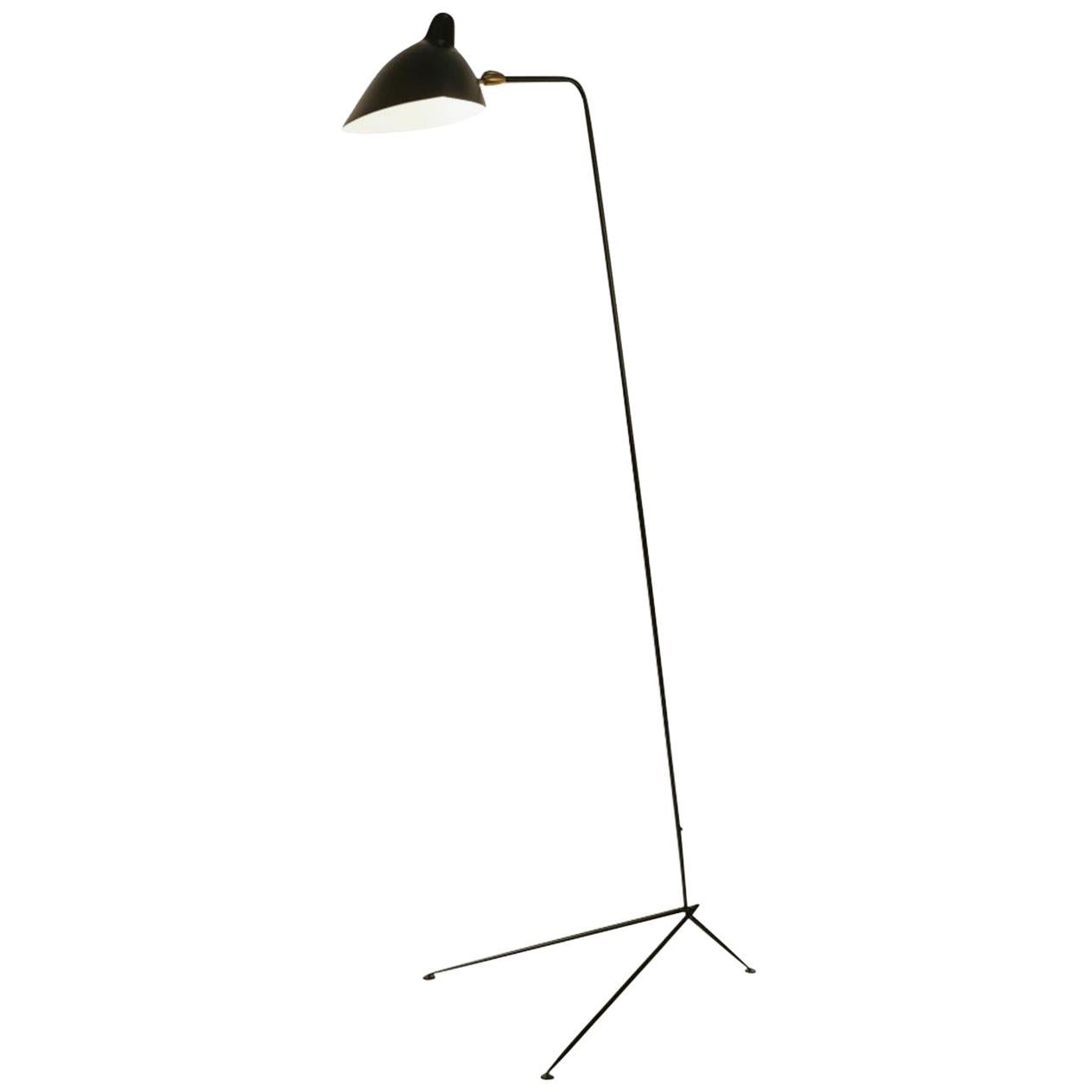 Editions Serge Mouille 'Lampadaire Droit' Floor Lamp in White For Sale 6