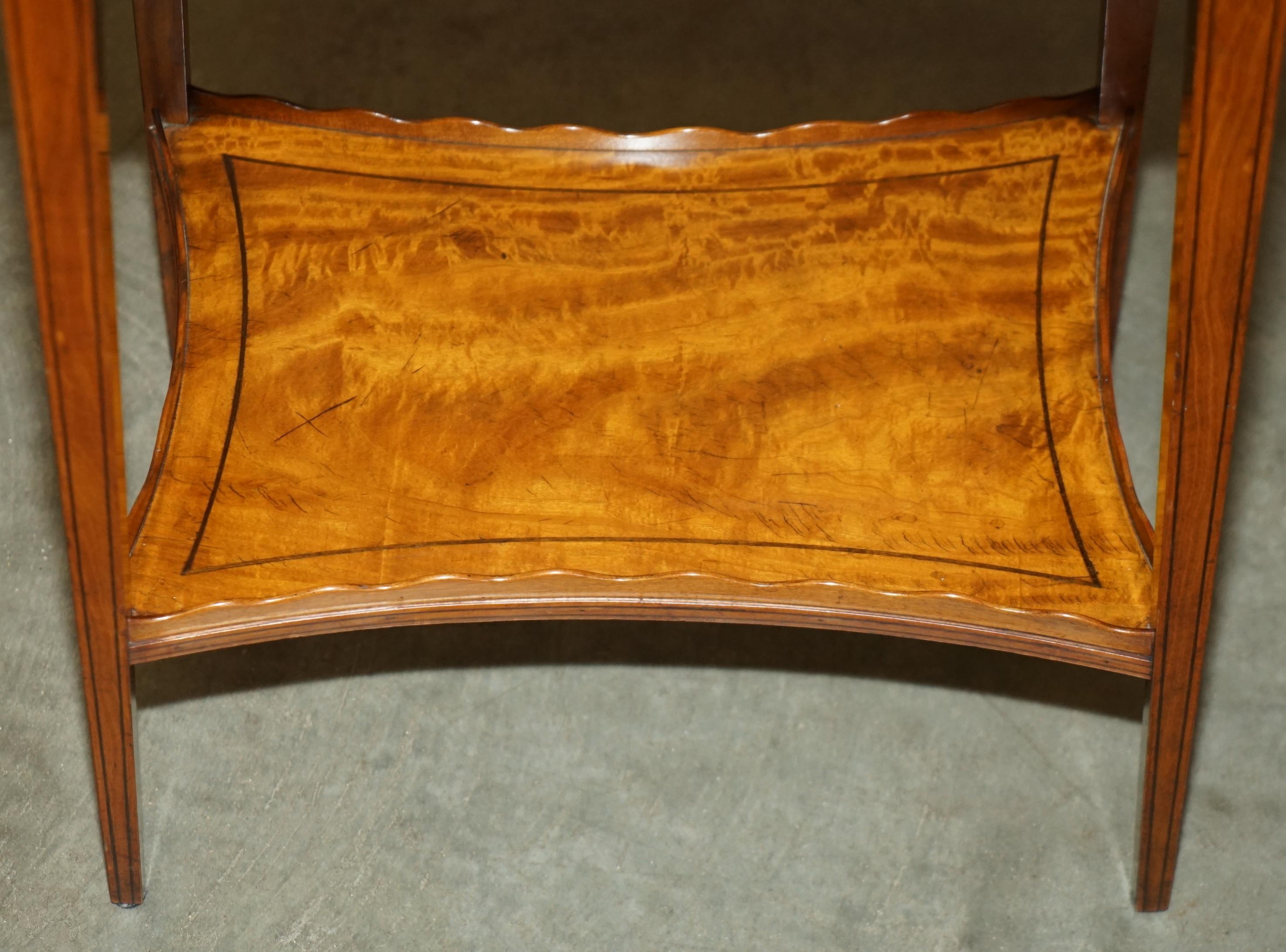 EDITORS CHOICE ANTIQUE HOWARD & SON'S SHERATON REVIVAL GAMES CARDS SiDE TABLE For Sale 2
