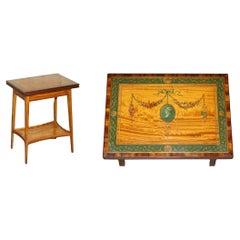 EDITORS CHOICE ANTIQUE HOWARD & SON'S SHERATON REVIVAL GAMES CARDS SiDE TABLE