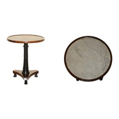 Editors Choice Antico tavolo da centro italiano con piano in marmo Lions Paw