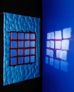 Edizioni del Pesce Meritalia Mirror 1 Wandspiegel von Gaetano Pesce, blau-rot