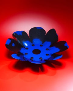 Edizioni del Pesce Meritalia Papavero Vase Sculpture by Gaetano Pesce Black/Blue