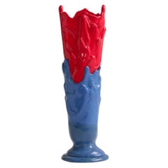 Edizioni del Pesce Meritalia Tall Vase by Gaetano Pesce Limited Edition Blue/Red