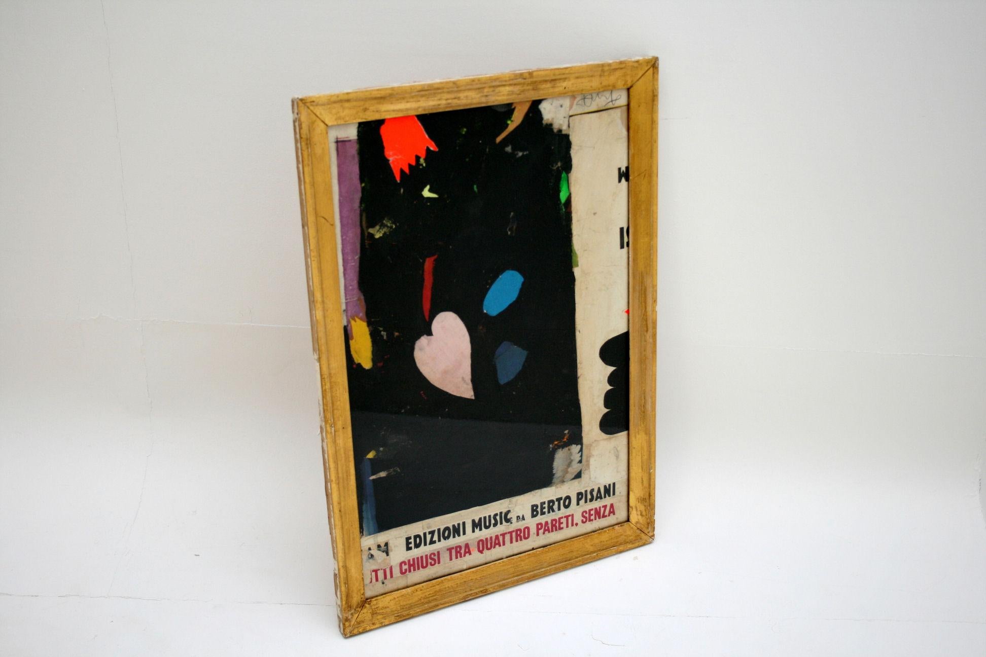 EDIZIONI MUSIC da BERTO PISANI
By Huw Griffith
Collage: 19th century French ephemera, film
posters from ‘30s, ‘40s & ‘50s, graphite crayons
and household paint.
The collage has been placed into an antique frame which has been reworked by Huw