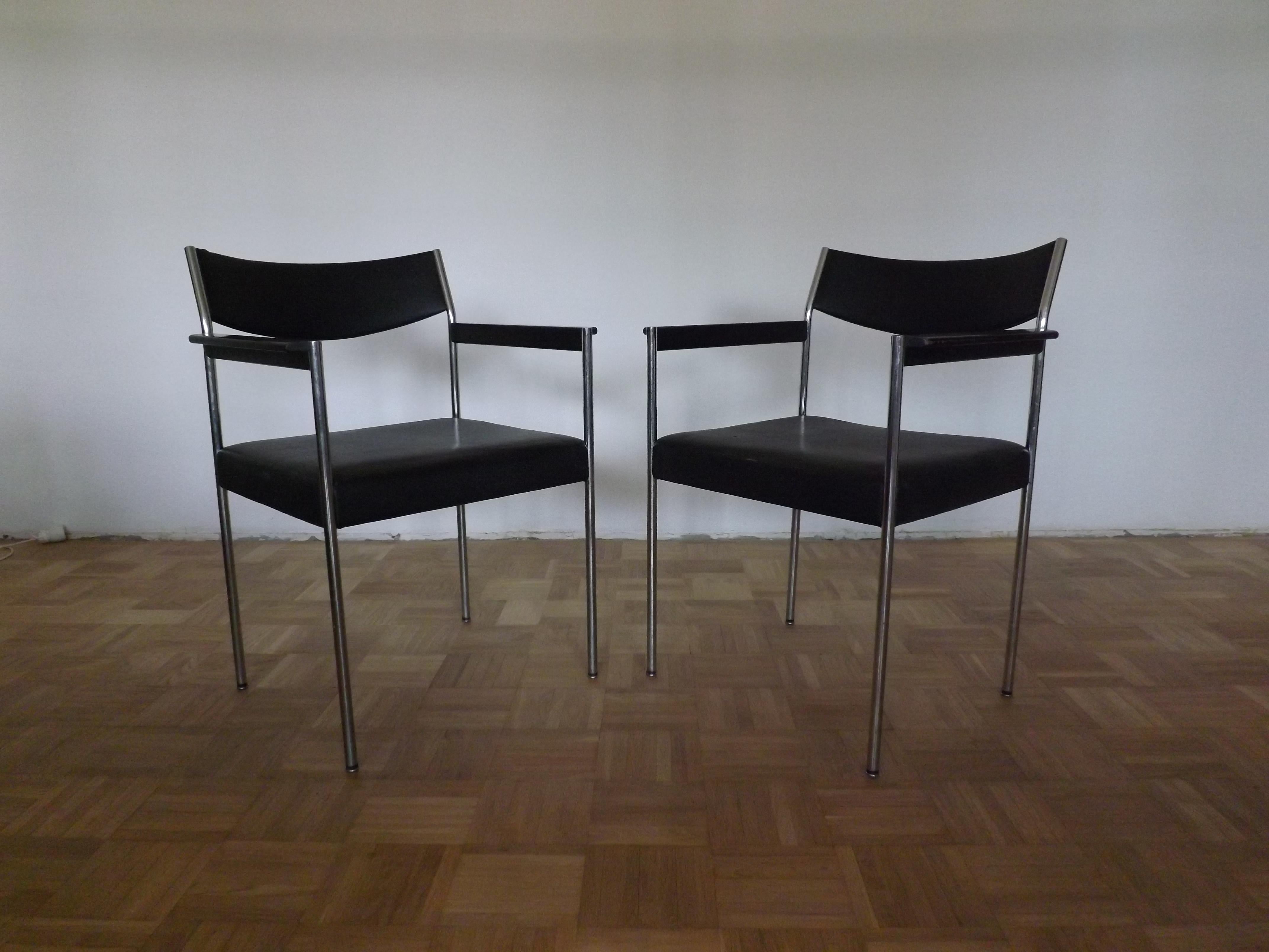 Mid-Century Modern Edlef Bendixen Armchairs for Kusch and Co. 1970s For Sale