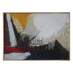 Edlef ter Haar Romeny, Komposition, Acrylic Painting on Canvas, 1961, Framed