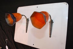 EDlegant pair of Frwnch Art Deco sconces