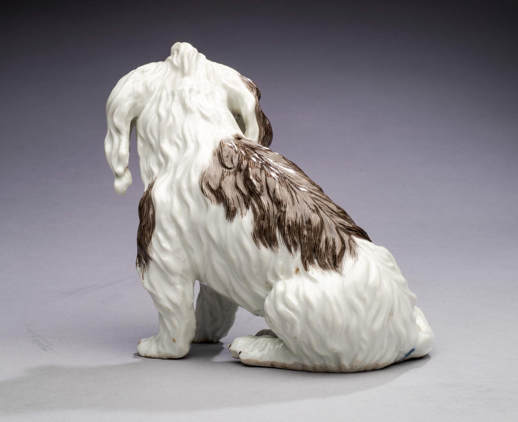 Antique Porcelain Dog Portrait Cavalier King Charles-Edmé Samson circa 1860 For Sale 7