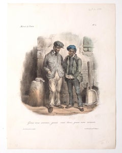 Miroir de Paris, n. 11 - Lithographie originale d'E. J. Pigal - 19ème siècle