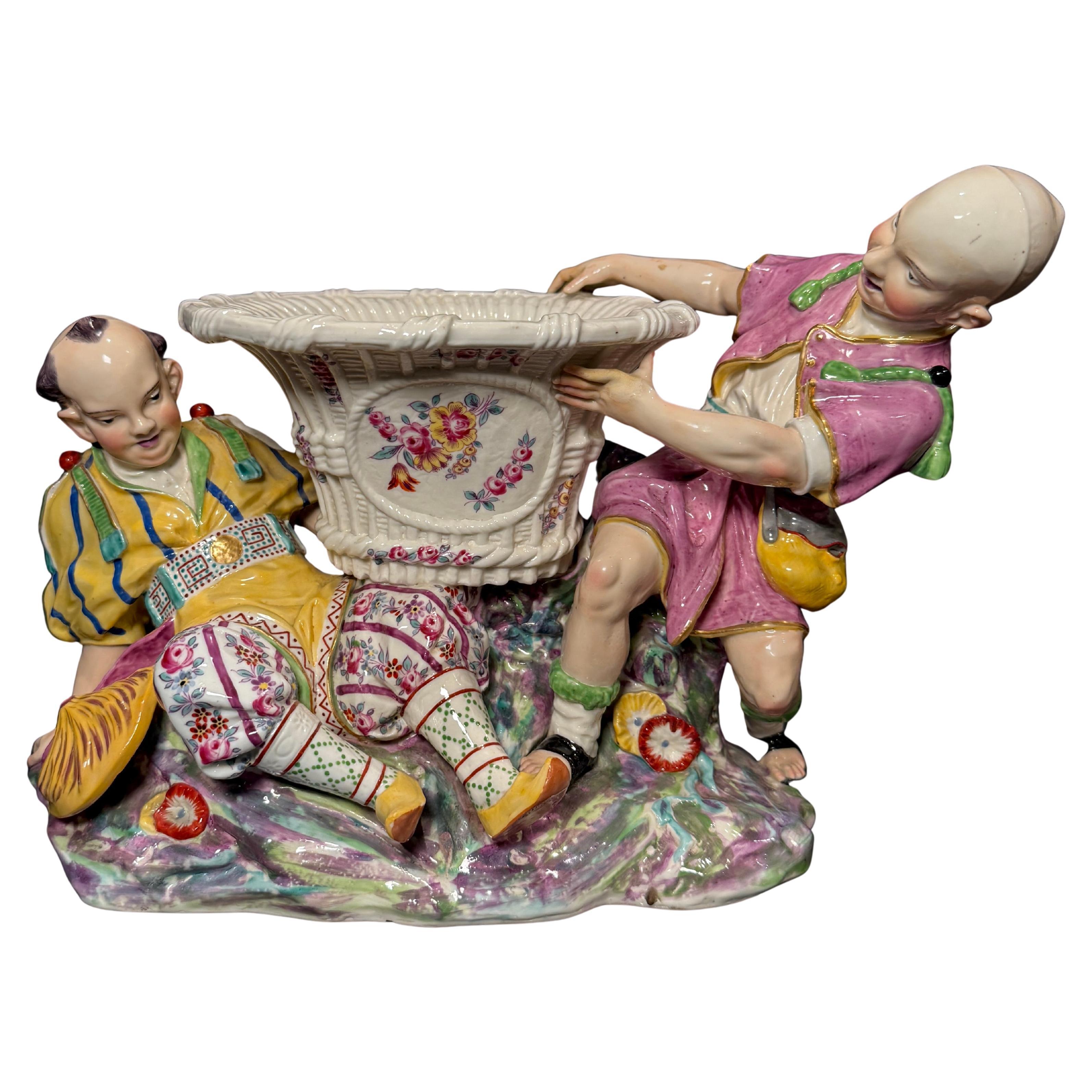 Edmé Samson Porcelain Chinoiserie Centerpiece Jardiniere For Sale