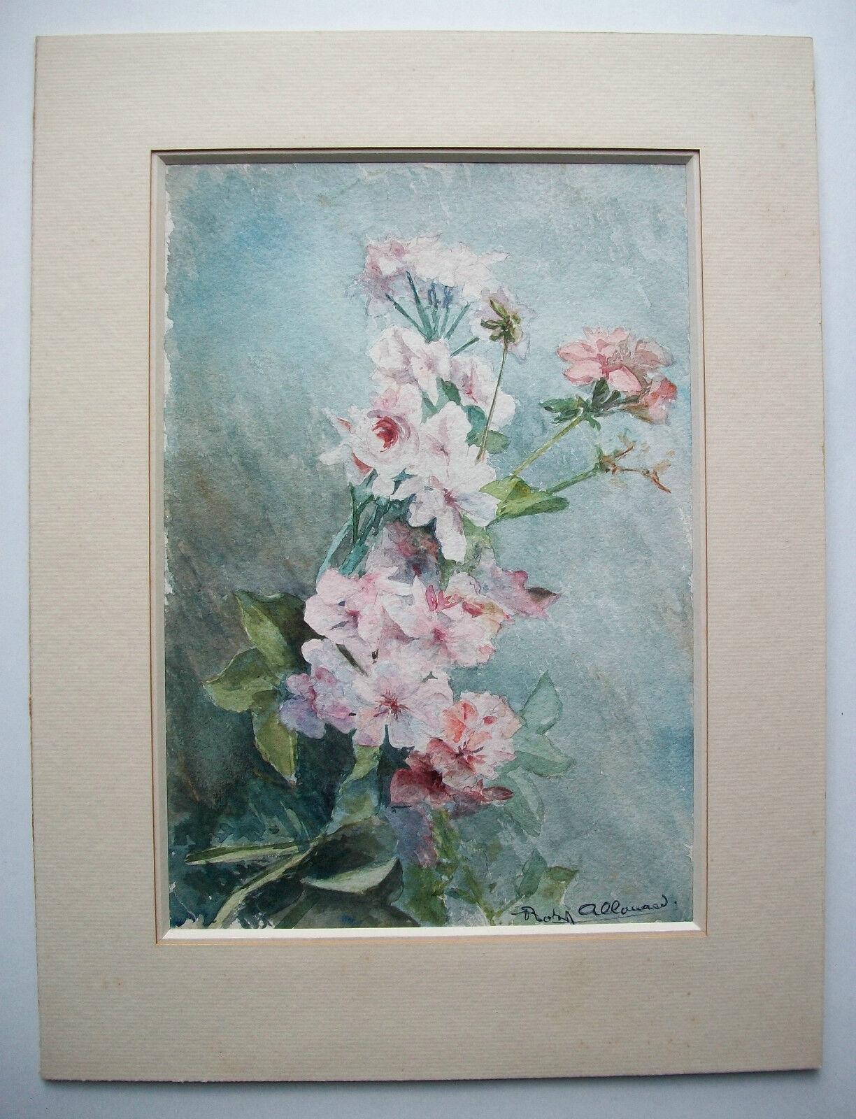 « Still Life of Flowers » d'Edmond Allouard, signé, encadré, début du 20e siècle Bon état - En vente à Chatham, ON